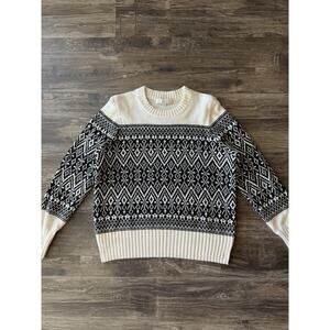 Loft Women’s Sweater - Black & White Classy (Size Large)